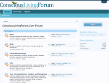 Tablet Screenshot of consciouslivingforum.com
